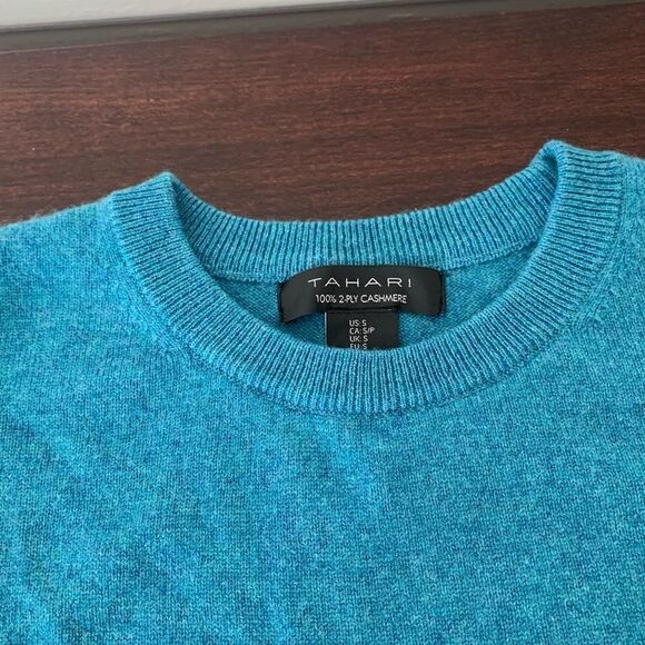 Tahari 100% 2-ply cashmere soft relaxed sweater size S - Picture 3 of 8